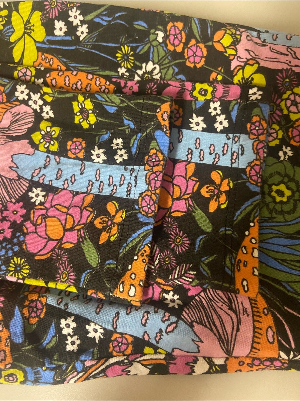 Nooworks Mushroom Toadstool Psychedelic Black Leggings S GUC - Picture 6 of 6